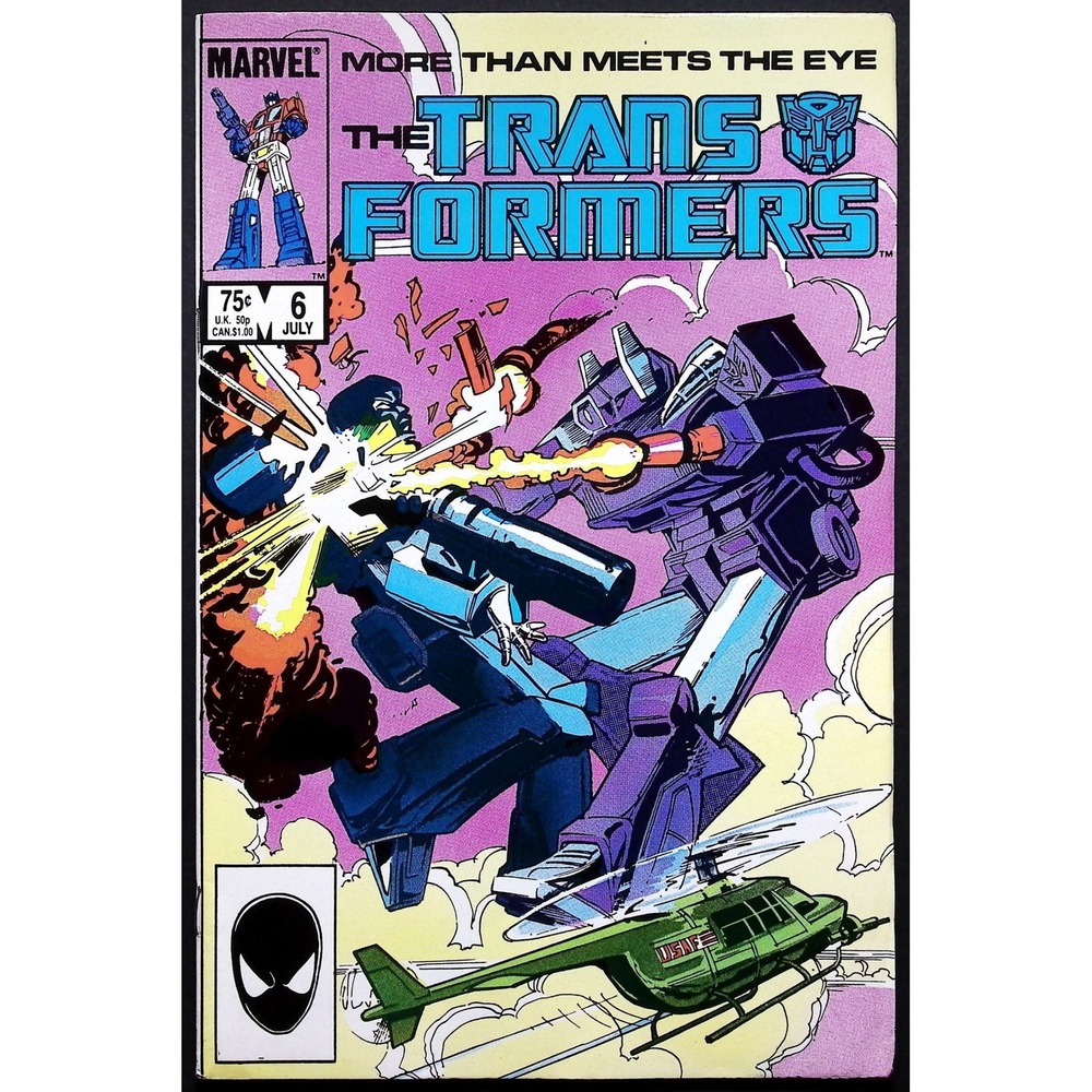 The Transformers Comic Book #6 Marvel Comics July 1985 1st app. Josie‎ Beller
